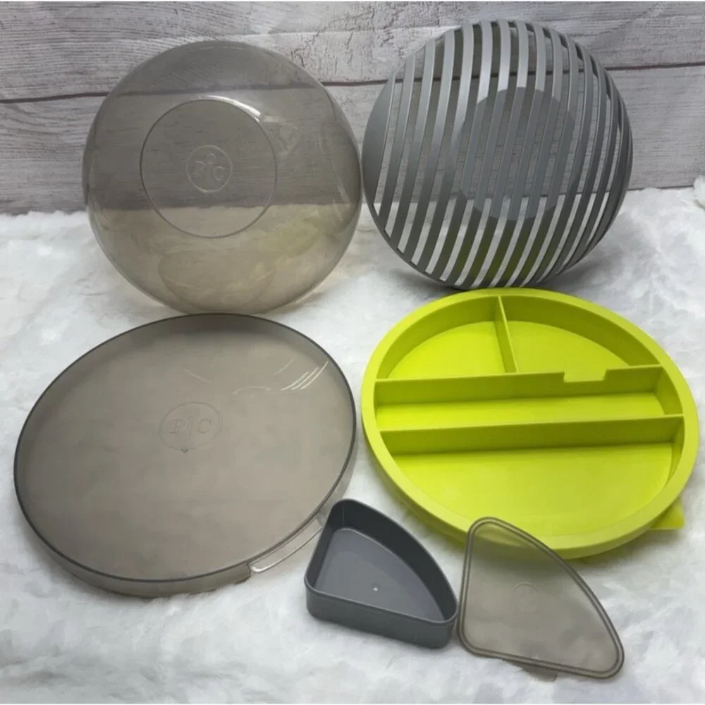 PAMPERED CHEF Salad Cutting Bowl Item #100086  Retired Discontinued Used 5 PC